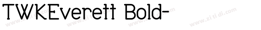 TWKEverett Bold字体转换